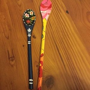 Hand painted decorative wooden spoons